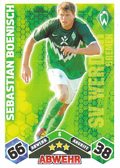 Sebastian Boenisch Werder Bremen 2010/11 Topps MA Bundesliga #6